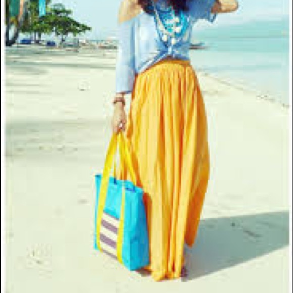 ZARA yellow maxi skirt - Picture 1 of 2